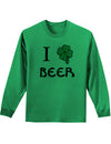 I Shamrock Beer Unisex Long Sleeve Shirt-Long Sleeve Shirt-TooLoud-Kelly Green-Small-Davson Sales