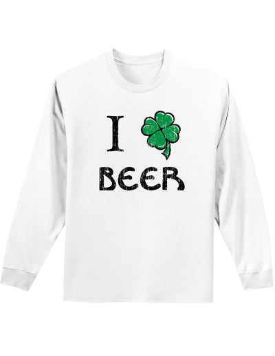 I Shamrock Beer Unisex Long Sleeve Shirt-Long Sleeve Shirt-TooLoud-White-Small-Davson Sales