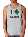 I Shamrock Alcohol St Patricks Day Loose Tank Top-TooLoud-I-Shamrock-Alcohol Ash-Gray-Small-Davson Sales