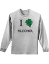 I Shamrock Alcohol Unisex Long Sleeve Shirt-Long Sleeve Shirt-TooLoud-Ash Gray-Small-Davson Sales