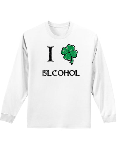 I Shamrock Alcohol Unisex Long Sleeve Shirt-Long Sleeve Shirt-TooLoud-White-Small-Davson Sales