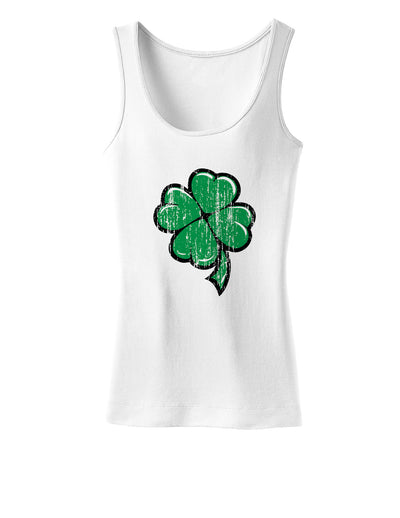 Cartoon Shamrock Clover Womens Tank Top-Womens Tank Tops-TooLoud-White-X-Small-Davson Sales