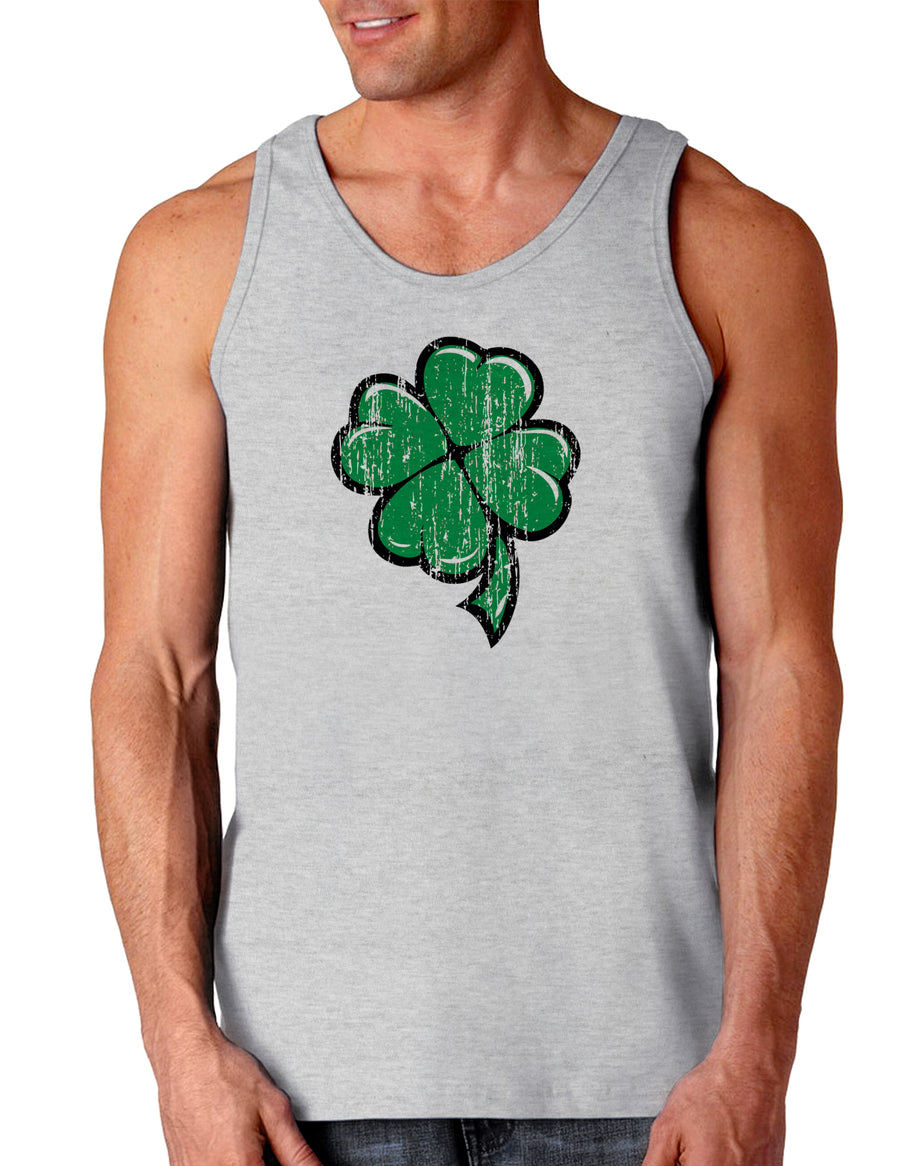 Cartoon Shamrock Clover St Patricks Day Loose Tank Top-TooLoud-Cartoon-Shamrock-Clover White-Small-Davson Sales