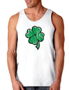 Cartoon Shamrock Clover St Patricks Day Loose Tank Top-TooLoud-Cartoon-Shamrock-Clover White-Small-Davson Sales