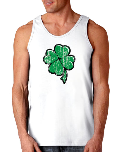 Cartoon Shamrock Clover St Patricks Day Loose Tank Top-TooLoud-Cartoon-Shamrock-Clover White-Small-Davson Sales