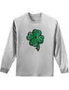 Cartoon Shamrock Clover Unisex Long Sleeve Shirt-Long Sleeve Shirt-TooLoud-Ash Gray-Small-Davson Sales