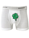 Cartoon Shamrock Clover - St. Patrick's Day Boxer Briefs-Clothing-TooLoud-Cartoon-Shamrock-Clover White-Small-Davson Sales