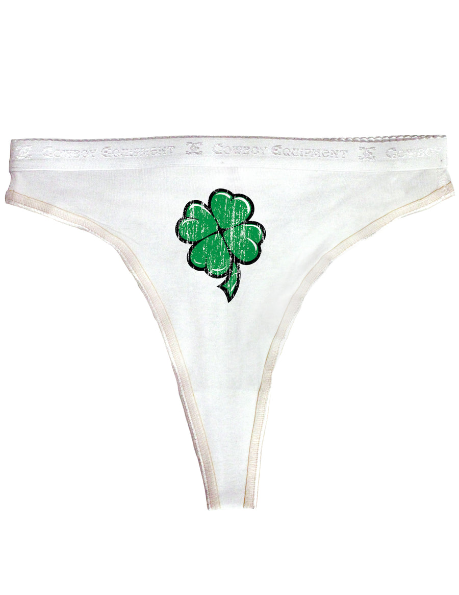 Womens Irish SHAMROCKS St Patricks Day White String Thong Underwear -   Canada