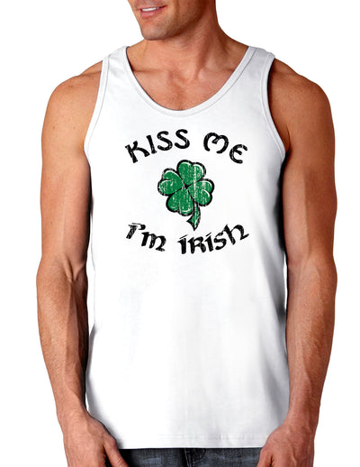 Kiss Me Im Irish St Patricks Day Loose Tank Top-TooLoud-Kiss-Me-Im-Irish White-Small-Davson Sales