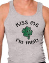 Kiss Me Im Irish Mens A-Shirt Ribbed Tank Top-Mens Ribbed Tank Top-TooLoud-Heather Gray-Small-Davson Sales