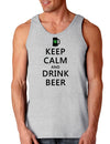 Keep Calm and Drink Beer St Patricks Day Loose Tank Top-TooLoud-Keep-Calm-and-Drink-Beer Ash-Gray-Small-Davson Sales