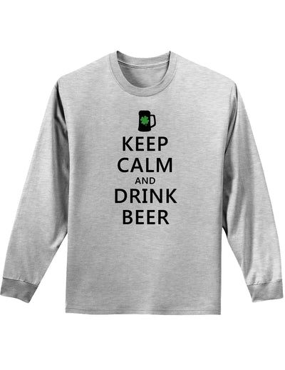 Keep Calm and Drink Beer Unisex Long Sleeve Shirt-Long Sleeve Shirt-TooLoud-Ash Gray-Small-Davson Sales