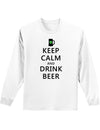 Keep Calm and Drink Beer Unisex Long Sleeve Shirt-Long Sleeve Shirt-TooLoud-White-Small-Davson Sales