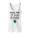 Kiss Me Im Irish or Drunk Womens Tank Top-Womens Tank Tops-TooLoud-White-X-Small-Davson Sales