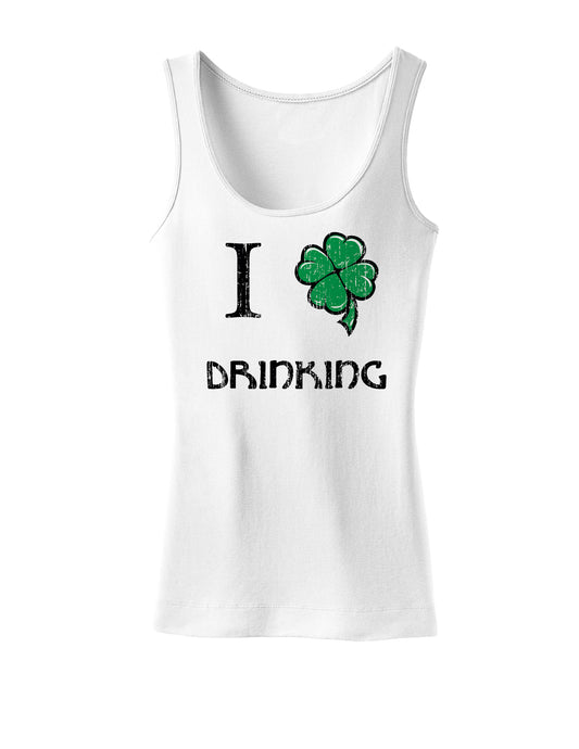 I Shamrock Drinking Womens Tank Top-Womens Tank Tops-TooLoud-White-X-Small-Davson Sales