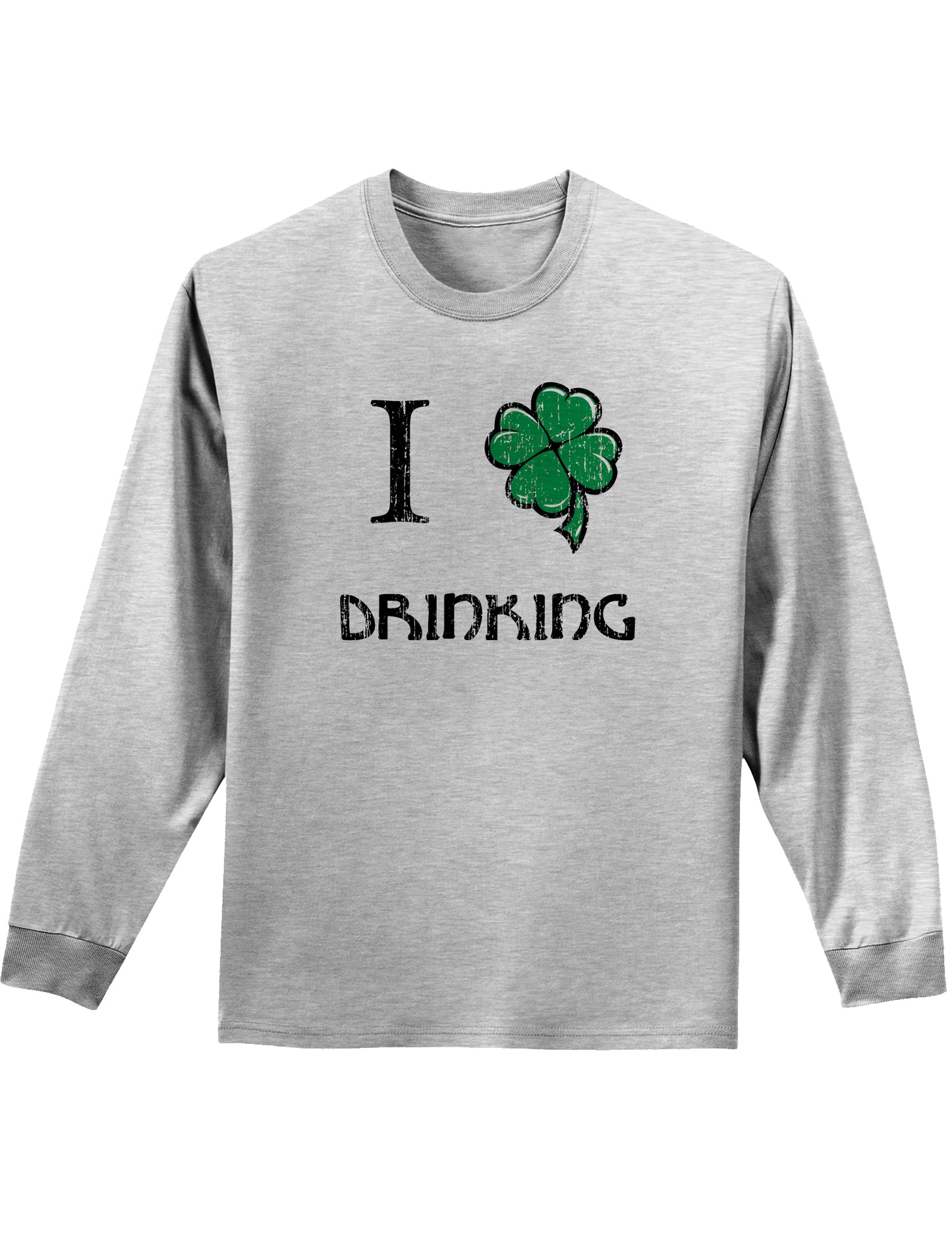 I Shamrock Drinking Unisex Long Sleeve Shirt-Long Sleeve Shirt-TooLoud-Ash Gray-Small-Davson Sales