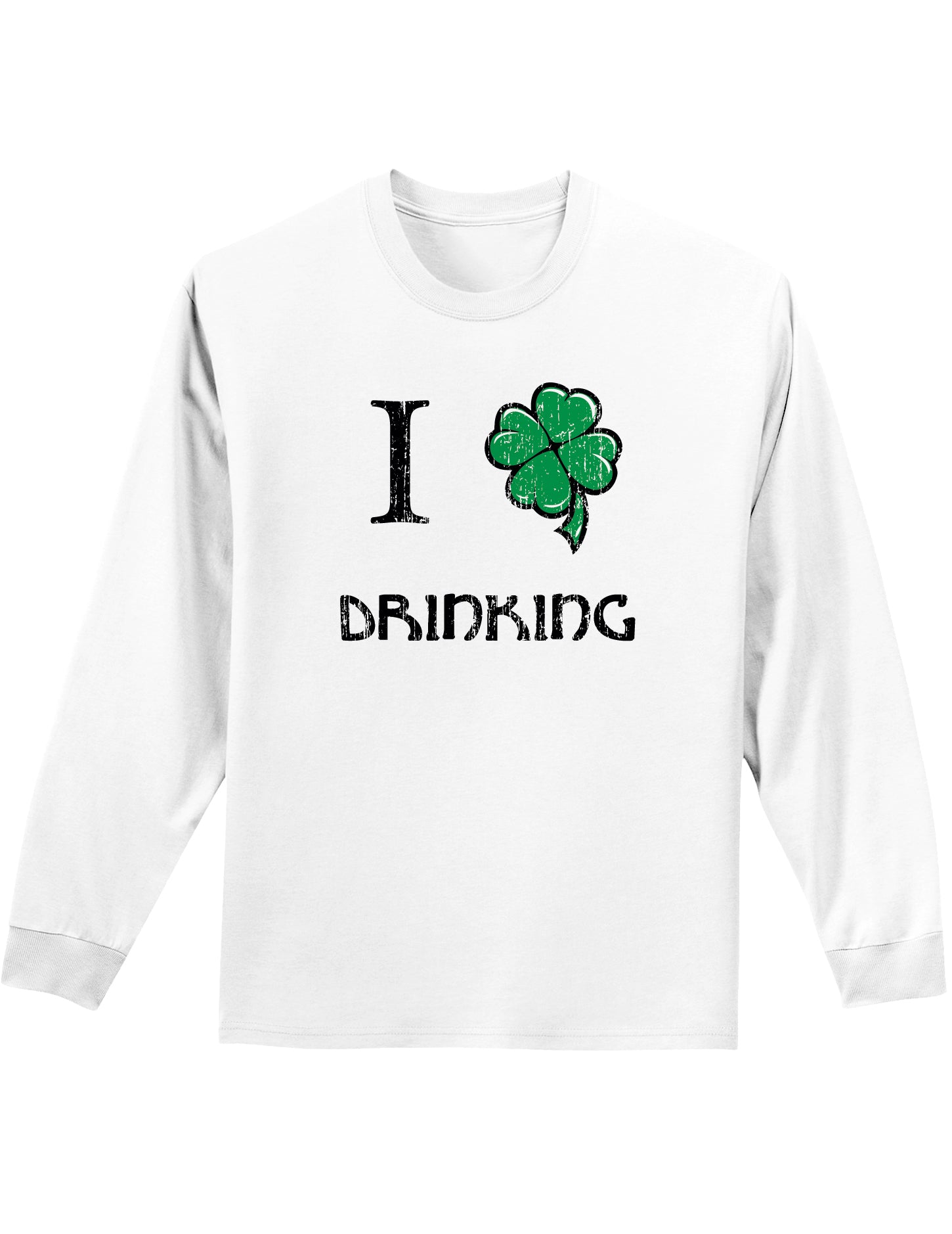I Shamrock Drinking Unisex Long Sleeve Shirt-Long Sleeve Shirt-TooLoud-White-Small-Davson Sales