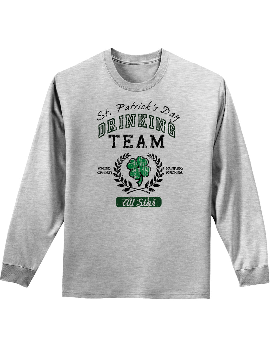 St Patricks Drinking Team Unisex Long Sleeve Shirt-Long Sleeve Shirt-TooLoud-Kelly Green-Small-Davson Sales