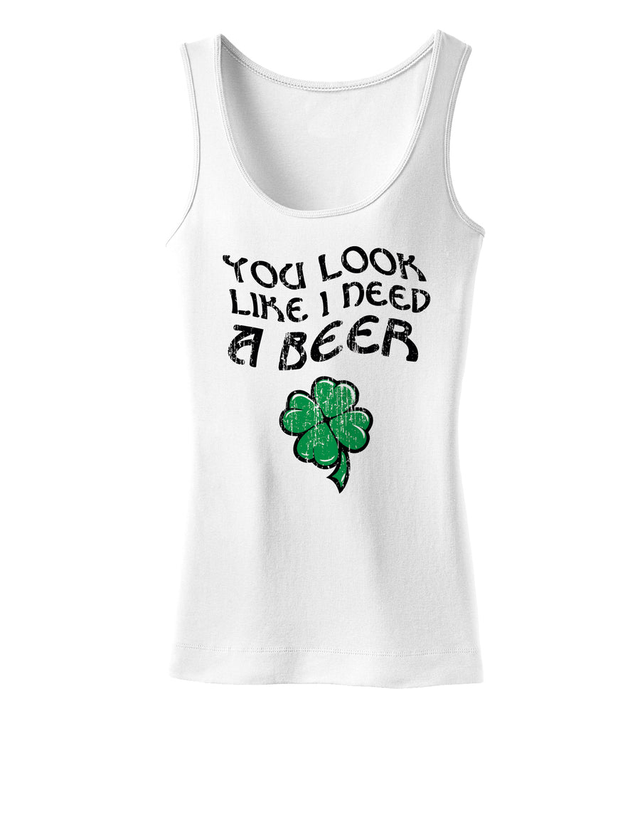You Look Like I Need A Beer Womens Tank Top-Womens Tank Tops-TooLoud-White-X-Small-Davson Sales