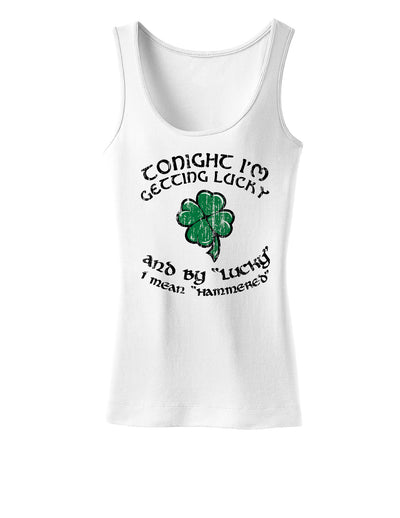 Getting Lucky Hammered Womens Tank Top-Womens Tank Tops-TooLoud-White-X-Small-Davson Sales