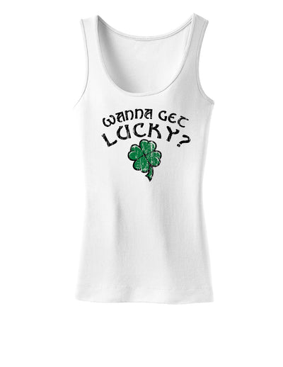 Wanna Get Lucky Womens Tank Top-Womens Tank Tops-TooLoud-White-X-Small-Davson Sales