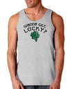 Wanna Get Lucky St Patricks Day Loose Tank Top-TooLoud-Wanna-Get-Lucky Ash-Gray-Small-Davson Sales