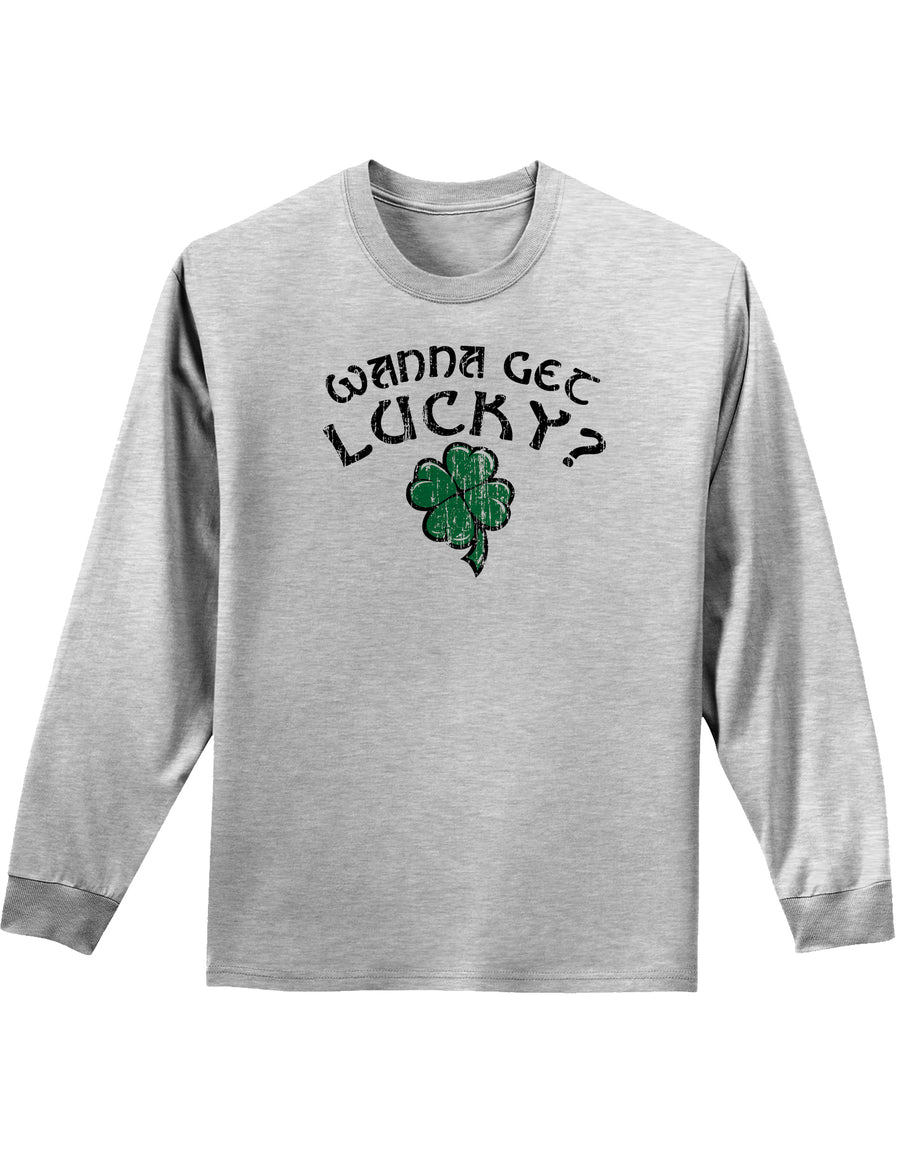 Wanna Get Lucky Unisex Long Sleeve Shirt-Long Sleeve Shirt-TooLoud-Kelly Green-Small-Davson Sales