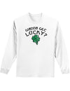 Wanna Get Lucky Unisex Long Sleeve Shirt-Long Sleeve Shirt-TooLoud-White-Small-Davson Sales