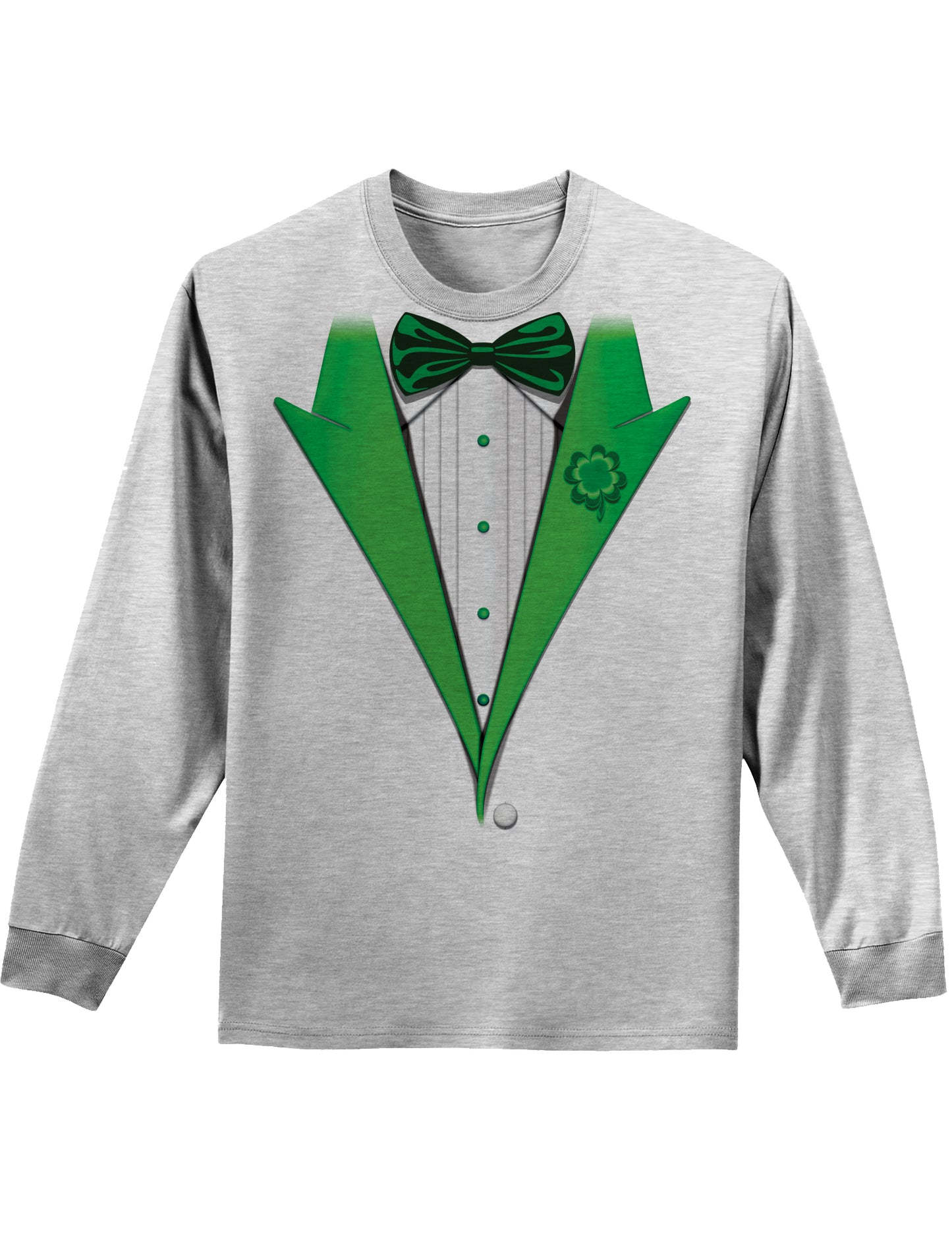 Leprechaun Tuxedo Unisex Long Sleeve Shirt-Long Sleeve Shirt-TooLoud-Ash Gray-Small-Davson Sales