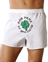 St Patricks Day Fun Men's Boxer Shorts Underwear - Choose your Print-Boxer Shorts-TooLoud-Small-Rub-Here-to-Get-Lucky White-Davson Sales