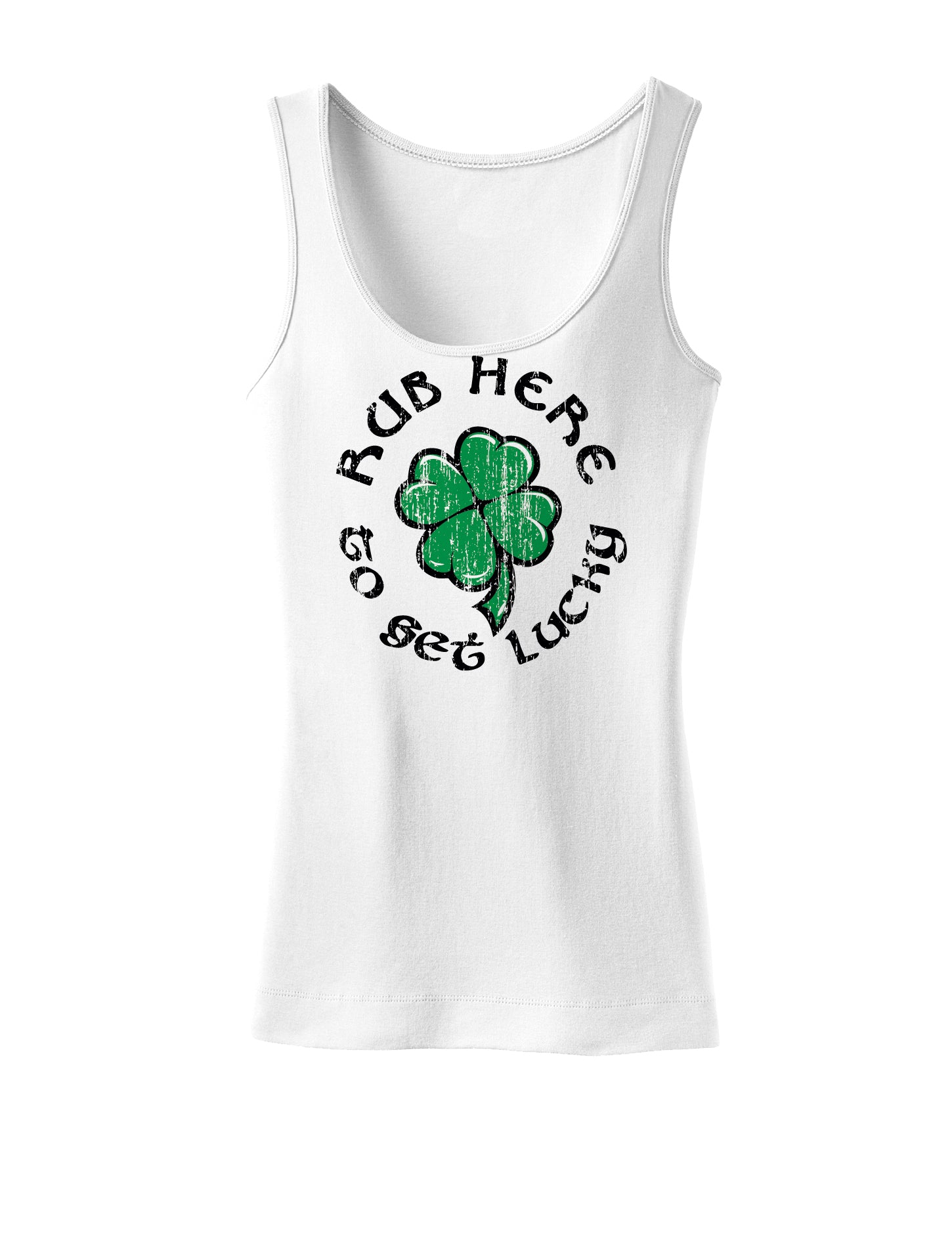 Rub Here to Get Lucky Womens Tank Top-Womens Tank Tops-TooLoud-White-X-Small-Davson Sales