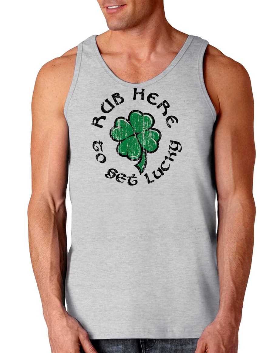 Rub Here to Get Lucky St Patricks Day Loose Tank Top-TooLoud-Rub-Here-to-Get-Lucky White-Small-Davson Sales