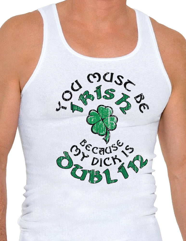 You Must Be Irish Because Mens A-Shirt Ribbed Tank Top-Mens Ribbed Tank Top-TooLoud-Heather Gray-Small-Davson Sales