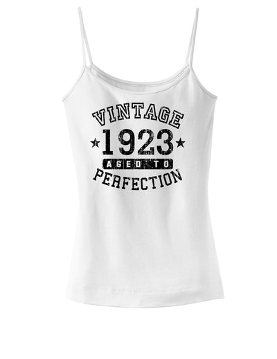 1923 - Vintage Birth Year Spaghetti Strap Tank Brand-Womens Spaghetti Strap Tanks-TooLoud-White-X-Small-Davson Sales