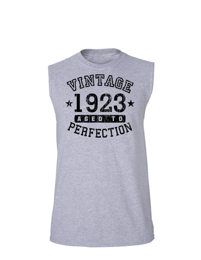 1923 - Vintage Birth Year Muscle Shirt Brand-TooLoud-AshGray-Small-Davson Sales