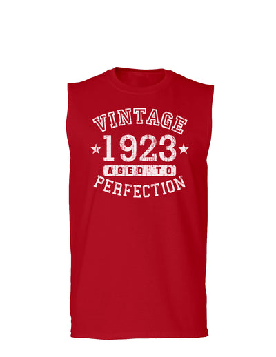 1923 - Vintage Birth Year Muscle Shirt Brand-TooLoud-Red-Small-Davson Sales