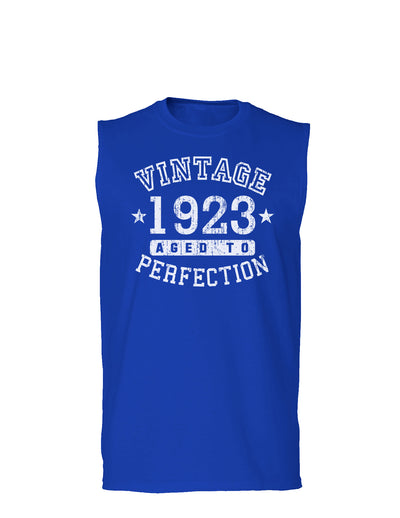 1923 - Vintage Birth Year Muscle Shirt Brand-TooLoud-Royal Blue-Small-Davson Sales