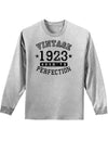 1923 - Vintage Birth Year Adult Long Sleeve Shirt Brand-Long Sleeve Shirt-TooLoud-AshGray-Small-Davson Sales