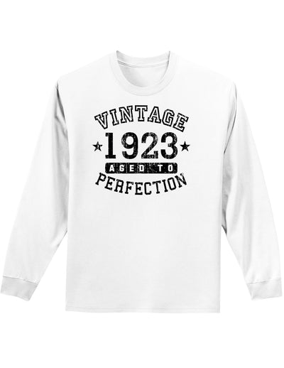 1923 - Vintage Birth Year Adult Long Sleeve Shirt Brand-Long Sleeve Shirt-TooLoud-White-Small-Davson Sales