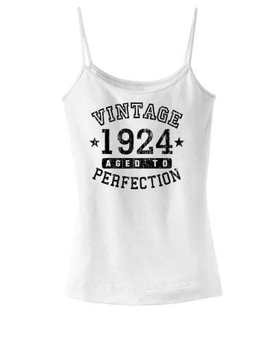 1924 - Vintage Birth Year Spaghetti Strap Tank Brand-Womens Spaghetti Strap Tanks-TooLoud-White-X-Small-Davson Sales