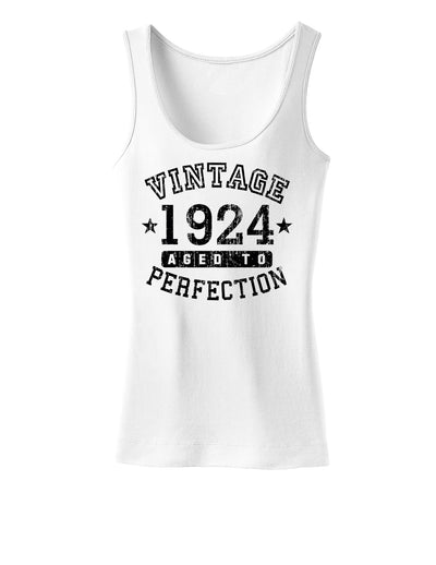 1924 - Vintage Birth Year Womens Tank Top Brand-Womens Tank Tops-TooLoud-White-X-Small-Davson Sales