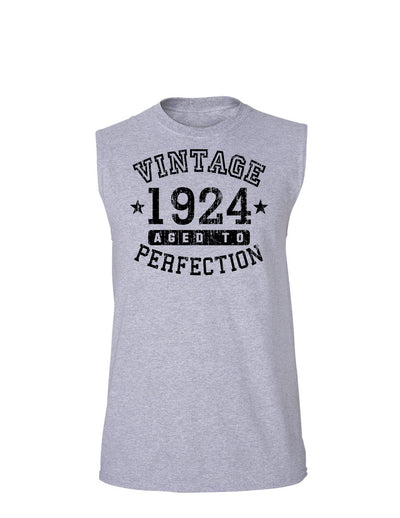 1924 - Vintage Birth Year Muscle Shirt Brand-TooLoud-AshGray-Small-Davson Sales