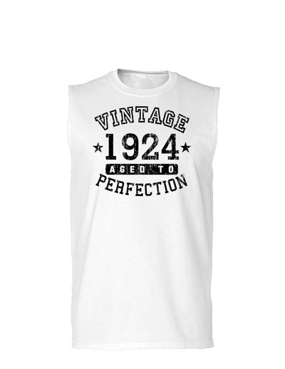 1924 - Vintage Birth Year Muscle Shirt Brand-TooLoud-White-Small-Davson Sales