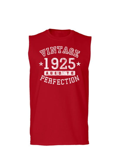 1925 - Vintage Birth Year Muscle Shirt Brand-TooLoud-Red-Small-Davson Sales