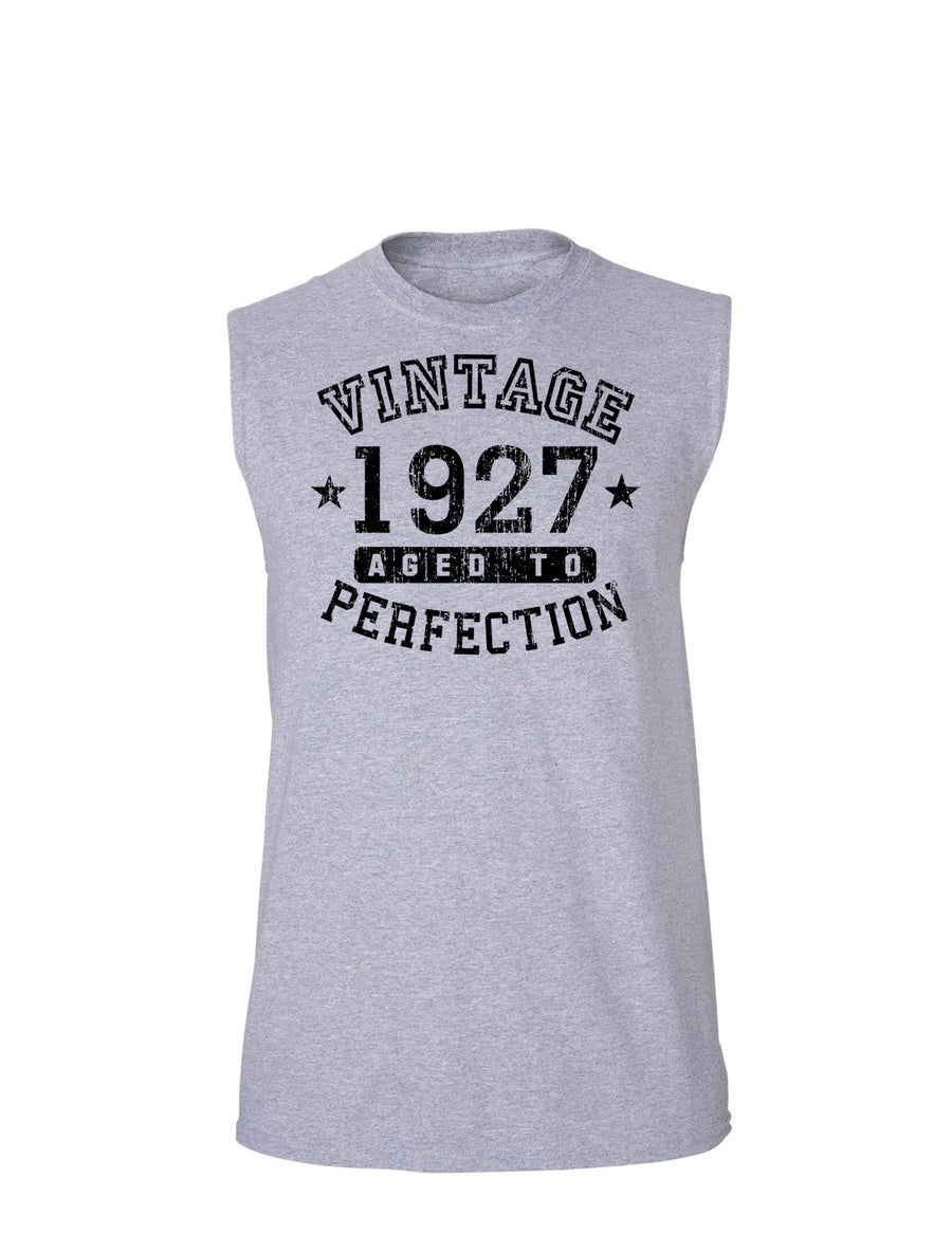 1927 - Vintage Birth Year Muscle Shirt Brand-TooLoud-White-Small-Davson Sales