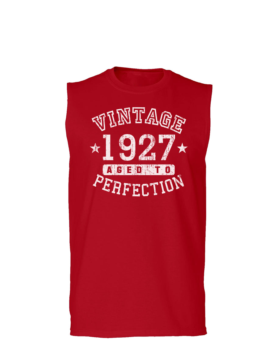 1927 - Vintage Birth Year Muscle Shirt Brand-TooLoud-Black-Small-Davson Sales