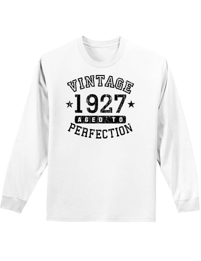 1927 - Vintage Birth Year Adult Long Sleeve Shirt Brand-Long Sleeve Shirt-TooLoud-White-Small-Davson Sales