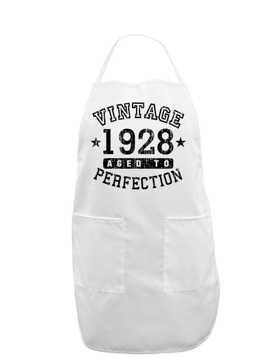 1928 - Vintage Birth Year Adult Apron Brand-Bib Apron-TooLoud-White-One-Size-Davson Sales
