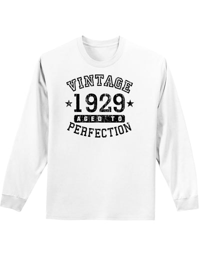 1929 - Vintage Birth Year Adult Long Sleeve Shirt Brand-Long Sleeve Shirt-TooLoud-White-Small-Davson Sales