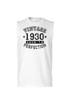 1930 - Vintage Birth Year Muscle Shirt Brand-TooLoud-White-Small-Davson Sales